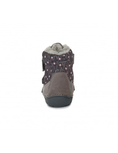 D.D.step girls barefoot boots/ warm lining/ leather/ Autumn- Winter/ W063-333M Dark Grey