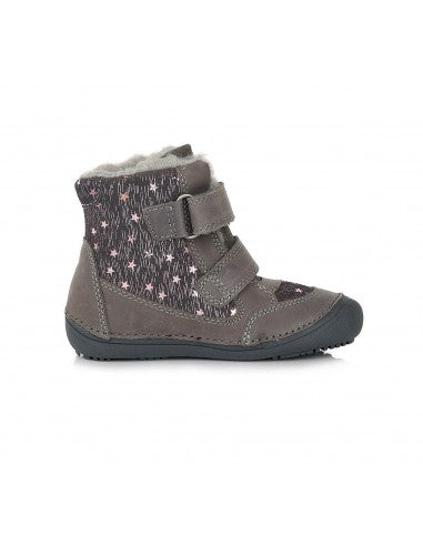D.D.step girls barefoot boots/ warm lining/ leather/ Autumn- Winter/ W063-333M Dark Grey
