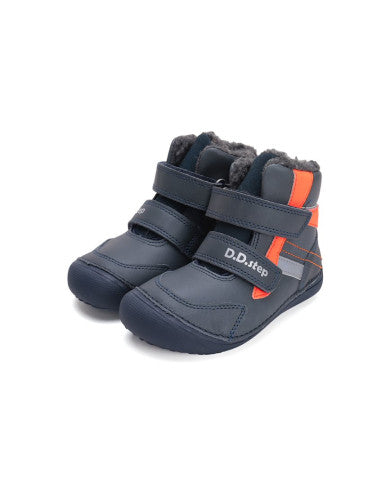 D.D.step boys barefoot boots/ warm lining/ leather/ Autumn- Winter/ W063-42254AL Royal Blue