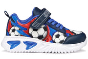 Geox J ASSISTER Football Sneakers with lights NAVY/ROYAL (J45DZB 02ACE C4226)