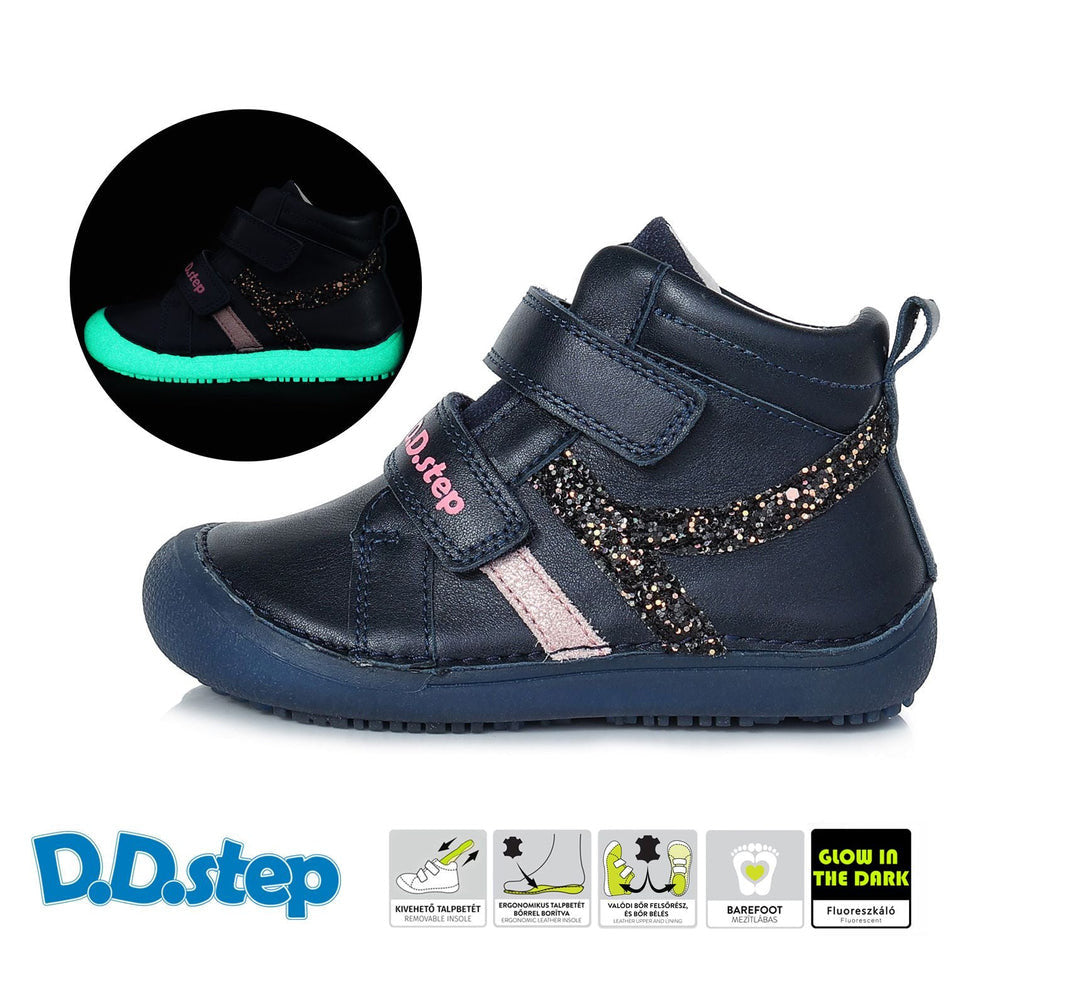 D.D.step girls navy barefoot boots/ glow in the dark A063-316B_1658.jpg