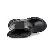 D.D.step girls leather boots /warm lining/ Black W056-398L