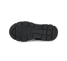 D.D.step girls leather boots /warm lining/ Black W056-398L