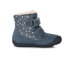 D.D.step girls barefoot boots/ warm lining/ leather/ Autumn- Winter/ W063-333AM Royal Blue