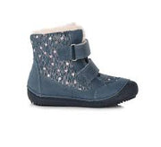 D.D.step girls barefoot boots/ warm lining/ leather/ Autumn- Winter/ W063-333AM Royal Blue