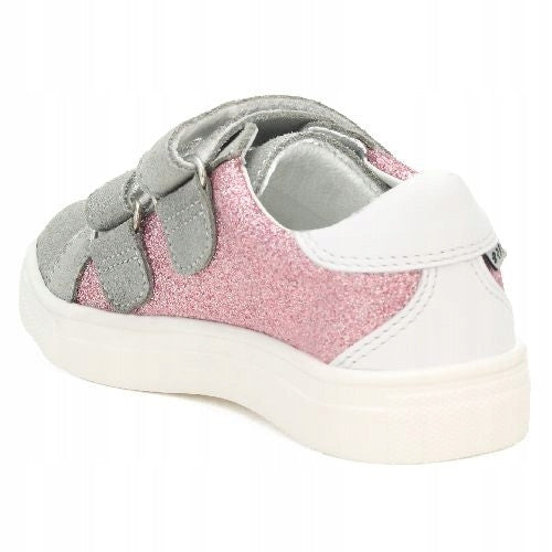 Bartek girls leather sneakers/ white/grey/pink 18327001_3389.jpg