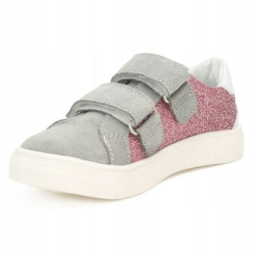 Bartek girls leather sneakers/ white/grey/pink 18327001_3390.jpg