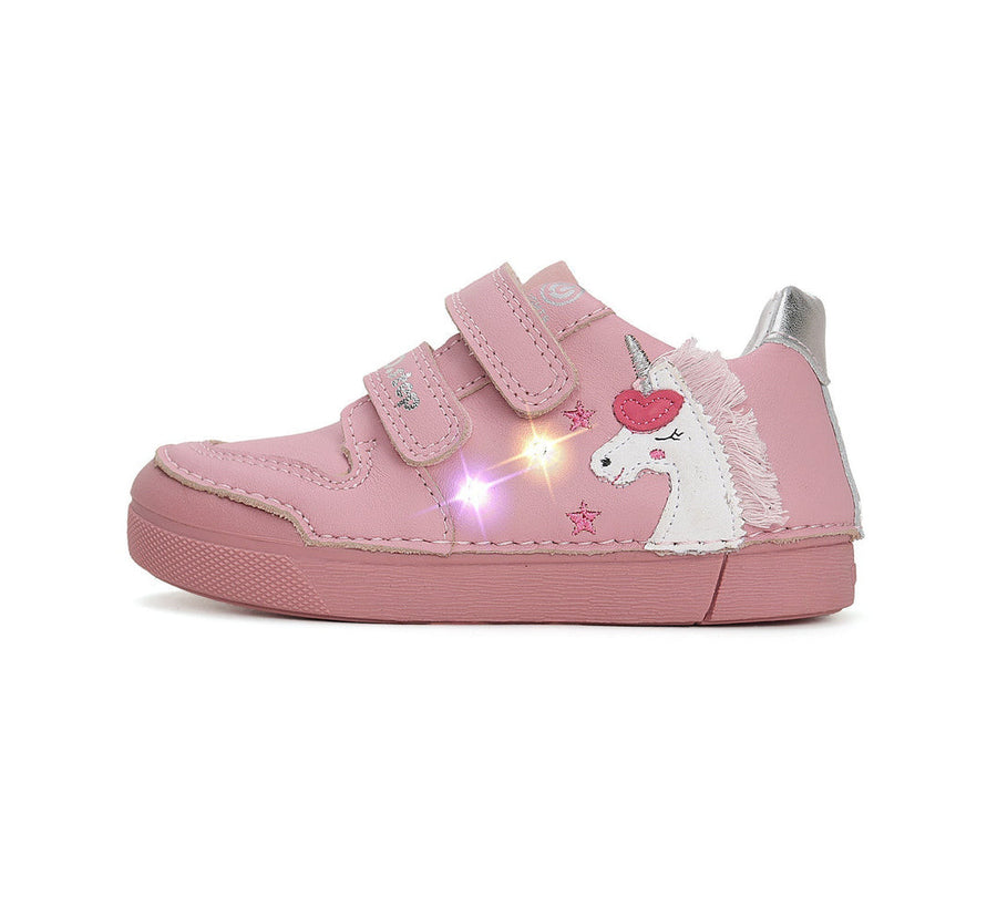 D.D.step girls leather/LED lights /unicorn shoes/ pink S068-42893AM_3973.jpg