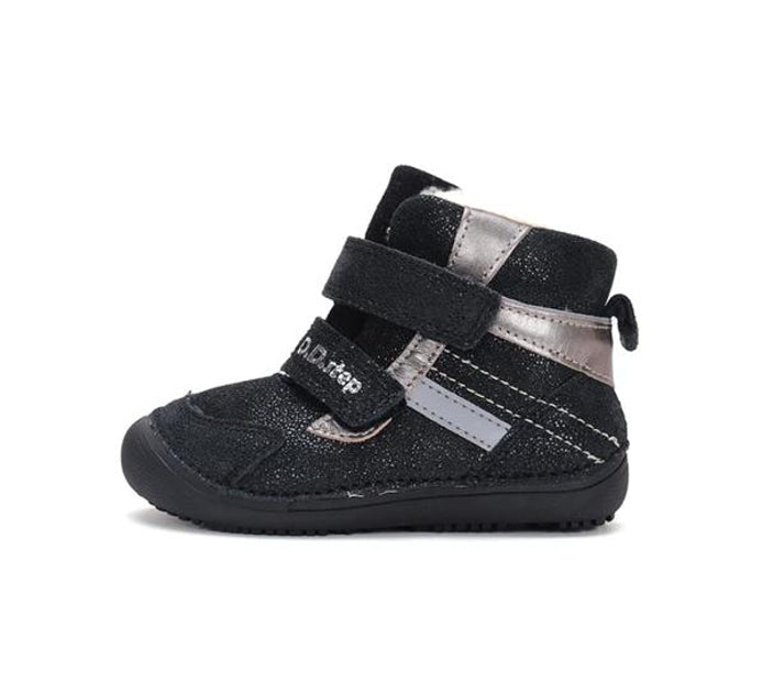 D.D.step girls barefoot leather boots/ warm lining/ water repellent /Autumn- Winter/W063-42254BL Black