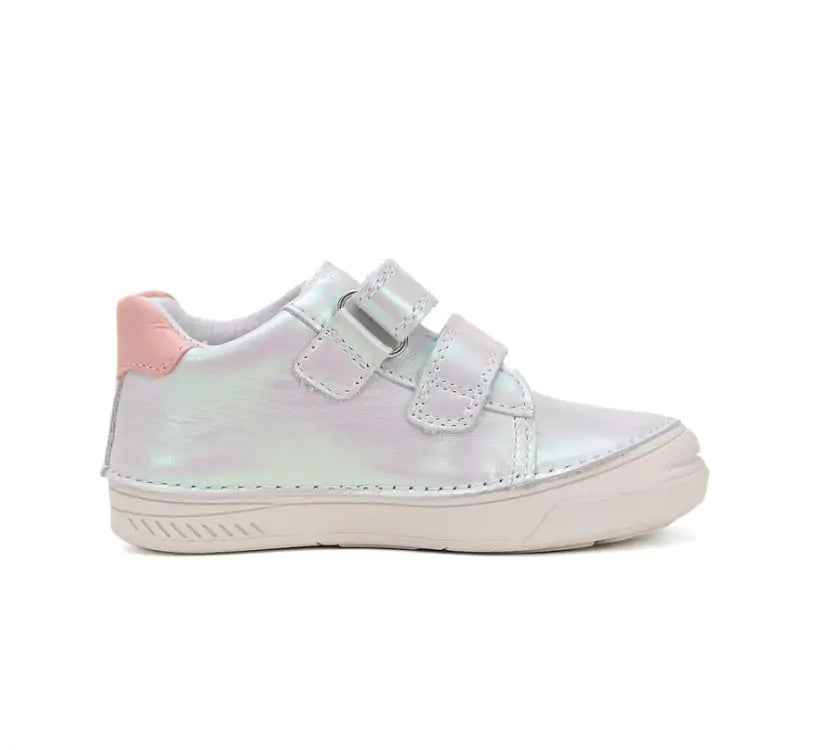 D.D.step girls leather shoes Silver(S040-51390M)