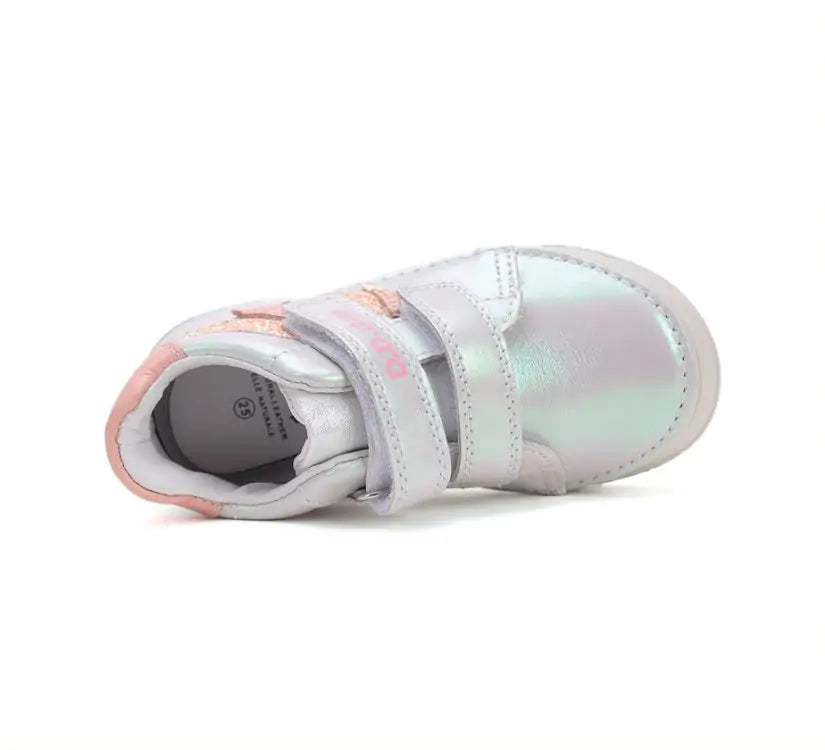 D.D.step girls leather shoes Silver(S040-51390M)