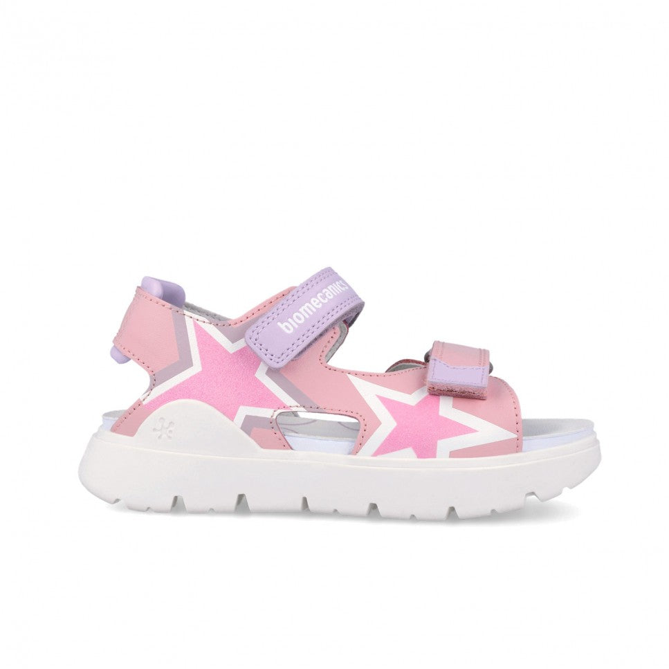 Biomecanics Sandals for girls/Rosa/Estrellas(262222-A032)