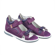 Memo girls Toddlers + Junior, leather sandals /diagnostic sole /colour Purple - Pink, Capri 3NA