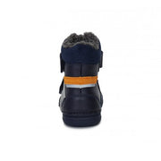 D.D.step boys leather /warm lining boots with wool /Royal Blue W078-382BL