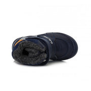 D.D.step boys leather /warm lining boots with wool /Royal Blue W078-382BL