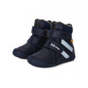 D.D.step boys leather /warm lining boots with wool /Royal Blue W078-382BL