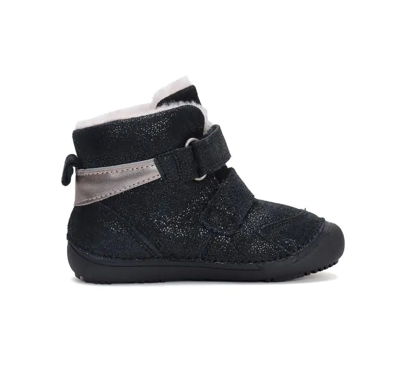 D.D.step girls barefoot leather boots/ warm lining/ water repellent /Autumn- Winter/W063-42254BL Black