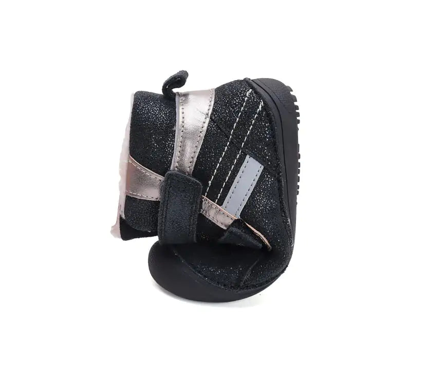 D.D.step girls barefoot leather boots/ warm lining/ water repellent /Autumn- Winter/W063-42254BL Black