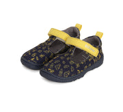 D.D.step boys barefoot/ first steps sandals canvas/ yellow print C077-41418B_3443.jpg