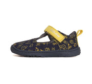 D.D.step boys barefoot/ first steps sandals canvas/ yellow print C077-41418B_3444.jpg
